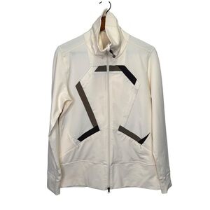 Lululemon Origami Stride Jacket Polar Cream Size 12 Activewear Workout Yoga